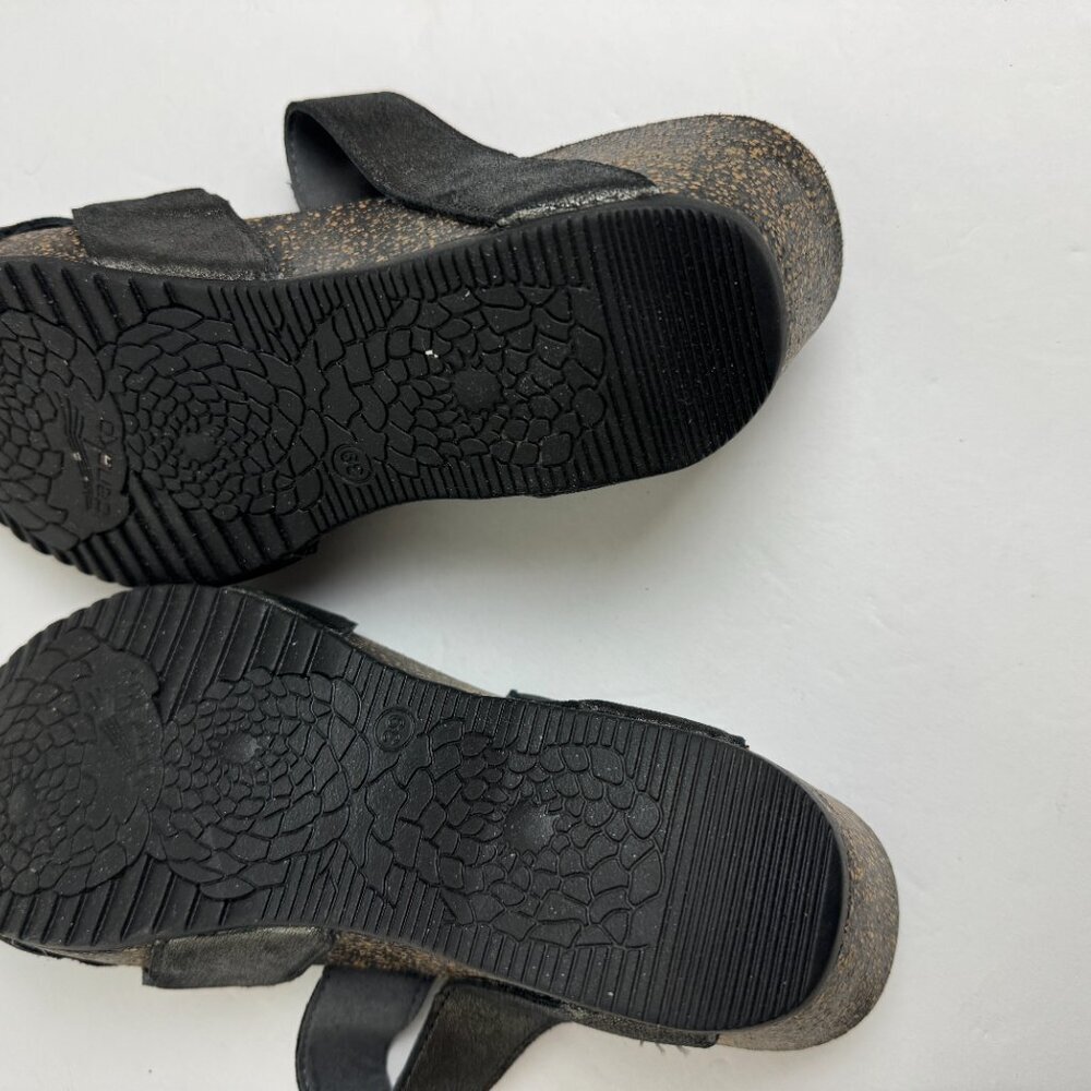 Dansko Clogs Sandals Stacey Suede Wedge Metalic Dark Gray Size EU 39 / US 8-8.5 - Picture 11 of 11